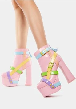 Y.R.U. Pastel Stardust Bondage Boots