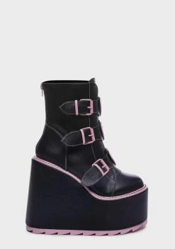 Y.R.U. Dune Lo Hearts On Fire Platform Boots