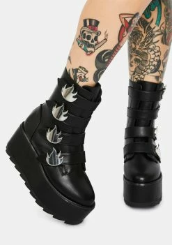 Y.R.U. Karma Flame Platform Boots Platforms