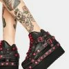 Y.R.U. Platforms Qozmo Bondage Red Heart Platform Sneakers