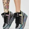 Y.R.U. Platforms Qozmo Lo Dragon Hologram Sneakers