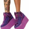 Y.R.U. Platforms Violet Qozmo 2 Platform Sneakers