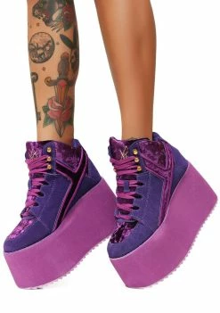 Y.R.U. Platforms Violet Qozmo 2 Platform Sneakers