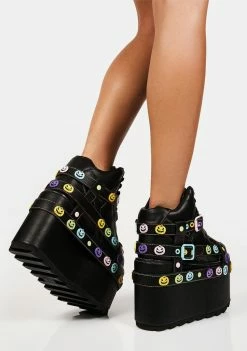 Y.R.U. Pastel Qozmo Bondage Jack-O-Lantern Platform Sneakers