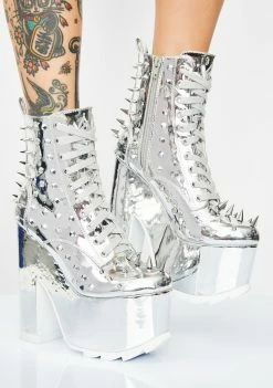 Y.R.U. Chrome Night Terror Platform Boots