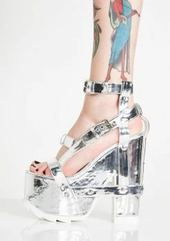 Coupon π Y.R.U. Nightcall Chrome Platform π Heels Platforms π 8 Y.R.U. Nightcall Chrome Platform Heels Platforms