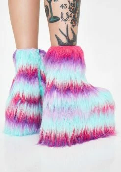 Cheap βοΈ Y.R.U. Qomet Striped Fur Platform π₯Ύ Boots π 9 Y.R.U. Qomet Striped Fur Platform Boots