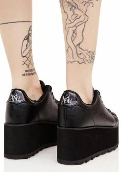 Y.R.U. Black Lala Platform Sneakers