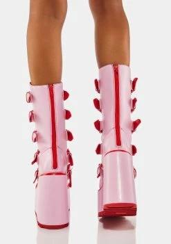 Y.R.U. Platforms Pink Dune Strawberry Boots