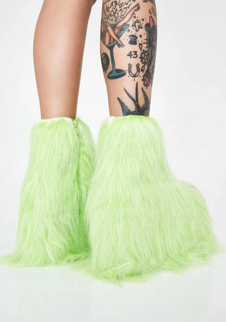 Coupon π₯° Y.R.U. Platforms Qomet Green Fur Platform π₯Ύ Boots π 6 Y.R.U. Platforms Qomet Green Fur Platform Boots