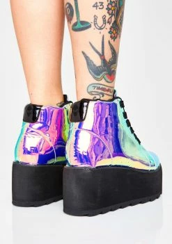 Y.R.U. Dark Lala Hi Atlantis Platform Sneakers