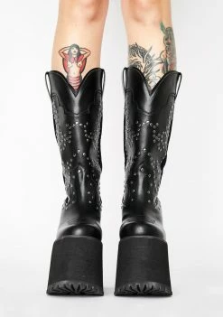 Y.R.U. Bad Bitch Platform Cowboy Boots