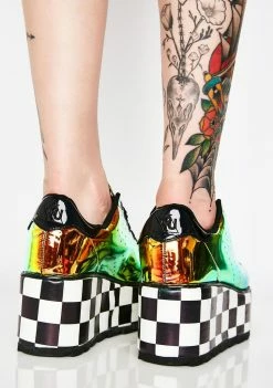 Y.R.U. Lala Checker Platform Sneakers Platforms