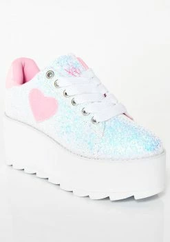 Y.R.U. Lala Heart Glitter Platform Sneakers Platforms