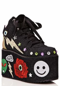 Y.R.U. Qozmo Partii Patched Platform Sneakers Platforms