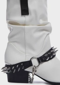 Y.R.U. Contrast Death Proof Lo Spike Cowboy Boots Boots & Booties