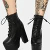 Y.R.U. Platforms Black Night Terror Platform Boots
