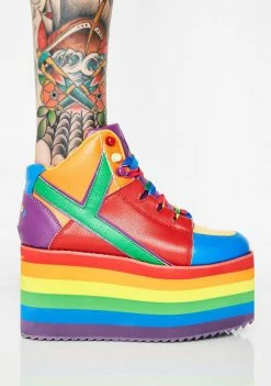 Y.R.U. Qozmo Pride Platform Sneakers