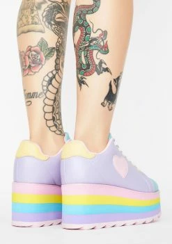 Y.R.U. Pastel Lala Platform Sneakers