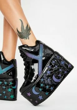 Y.R.U. Reflective Stars Qozmo Platform Sneakers Platforms