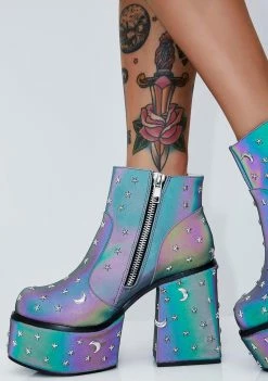 Y.R.U. Vida Stud Qozmic Platform Booties