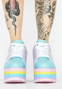 Y.R.U. Pastel Lala Platform Sneakers