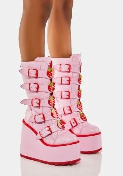 Y.R.U. Platforms Pink Dune Strawberry Boots