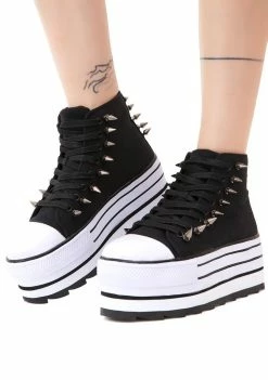 Y.R.U. Spiked Elevation Platform Sneakers Platforms