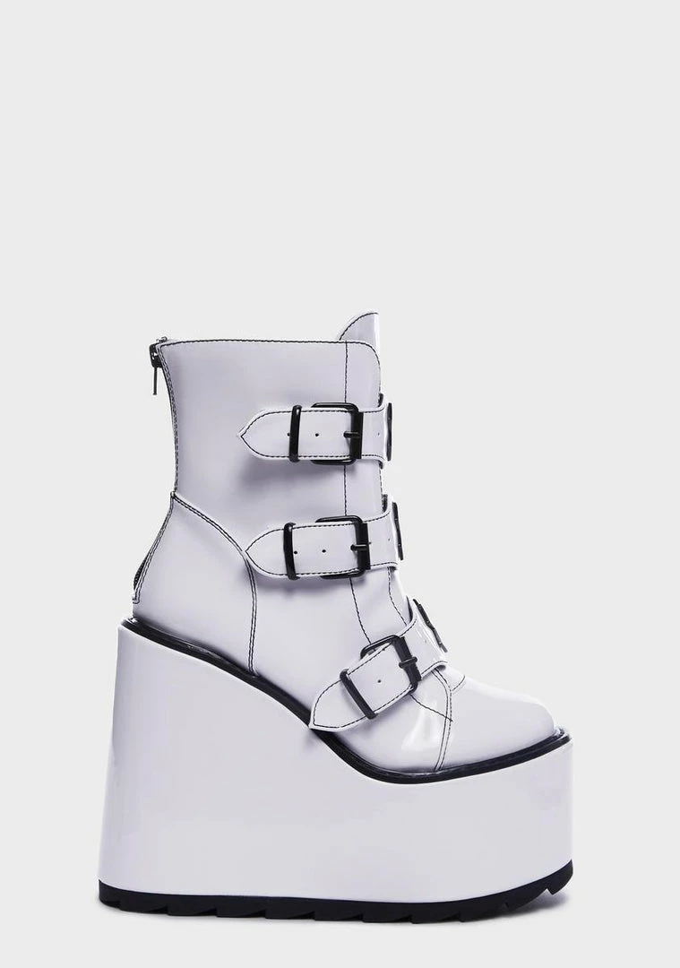 New ✔️ Y.R.U. Platforms White Dune Lo X Platform 🥾 Boots ✔️ 3 Y.R.U. Platforms White Dune Lo X Platform Boots