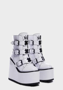 New ✔️ Y.R.U. Platforms White Dune Lo X Platform 🥾 Boots ✔️ 6 Y.R.U. Platforms White Dune Lo X Platform Boots