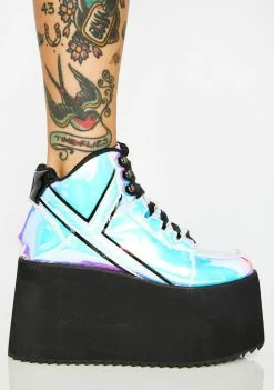 Y.R.U. Qozmo Black Atlantis Platform Sneakers