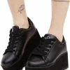 Y.R.U. Black Lala Platform Sneakers