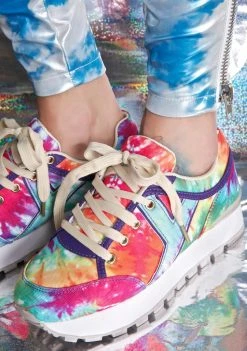 Y.R.U. Tune Rainbow Tie Dye Sneakers