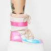 Y.R.U. Platforms Glitter Holographic Qronic Winter Boots