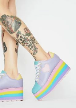 Y.R.U. Pastel Lala Platform Sneakers