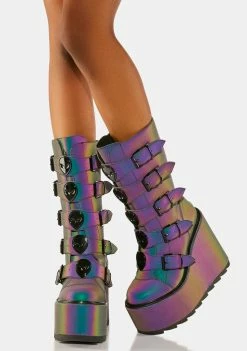 Y.R.U. Reflective Dune Alien Buckle Boots