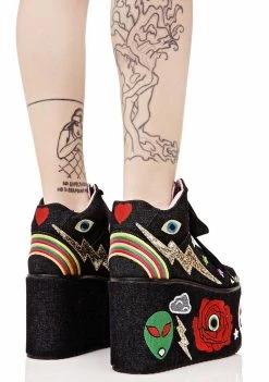 Y.R.U. Qozmo Partii Patched Platform Sneakers Platforms