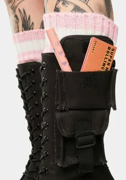 Y.R.U. Platform Boots Black Canvas Dune Desert Boots