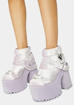 Y.R.U. Platforms Lavender Cherish Platform Boots