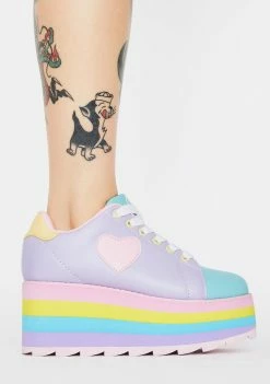 Y.R.U. Pastel Lala Platform Sneakers