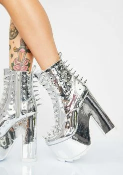 Y.R.U. Chrome Night Terror Platform Boots