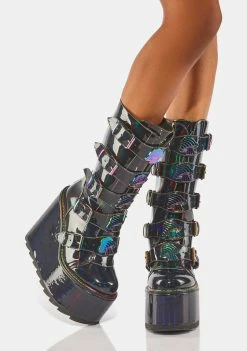 Y.R.U. Holographic Dune Mushroom Boots