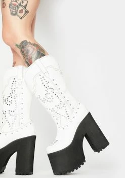 Y.R.U. Boots & Booties Pure Bad Bitch Platform Cowboy Boots