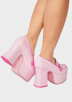 Y.R.U. Pink Deelite Platform Loafers