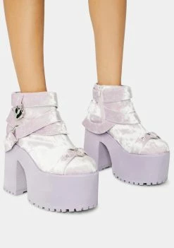 Y.R.U. Platforms Lavender Cherish Platform Boots