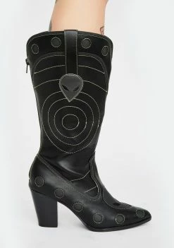 Y.R.U. Green Heat Activated Space Cowgirl Boots Boots & Booties