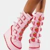 Y.R.U. Platforms Pink Dune Strawberry Boots