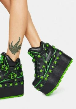 Y.R.U. Platforms Qozmo Bondage Weed Platform Sneakers