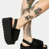 Y.R.U. Platforms Qozii Faux Fur Platform Slides