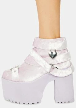 Y.R.U. Platforms Lavender Cherish Platform Boots